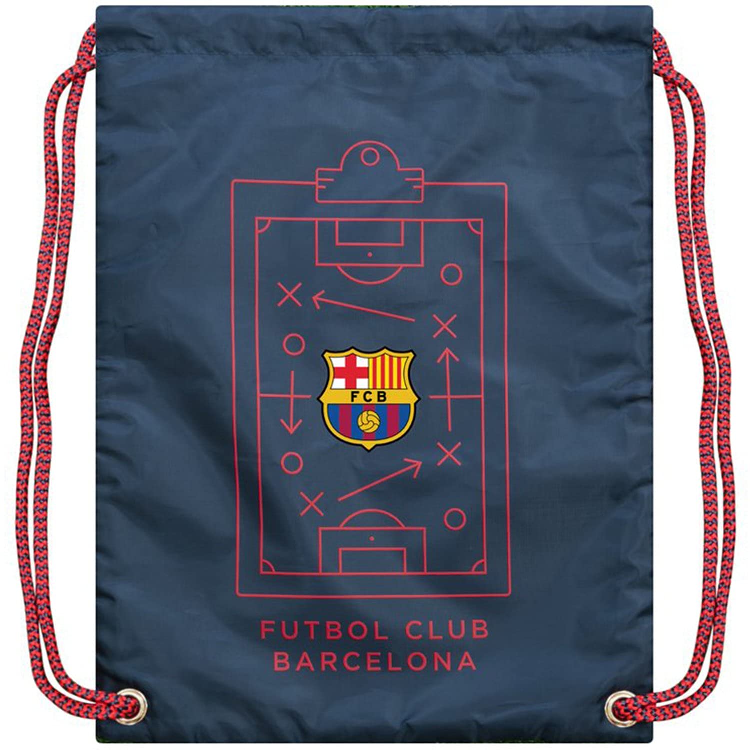 FC Barcelona World Soccer Club Barca Team Logo Officially Licensed Barca Drawstring Cinch Bag