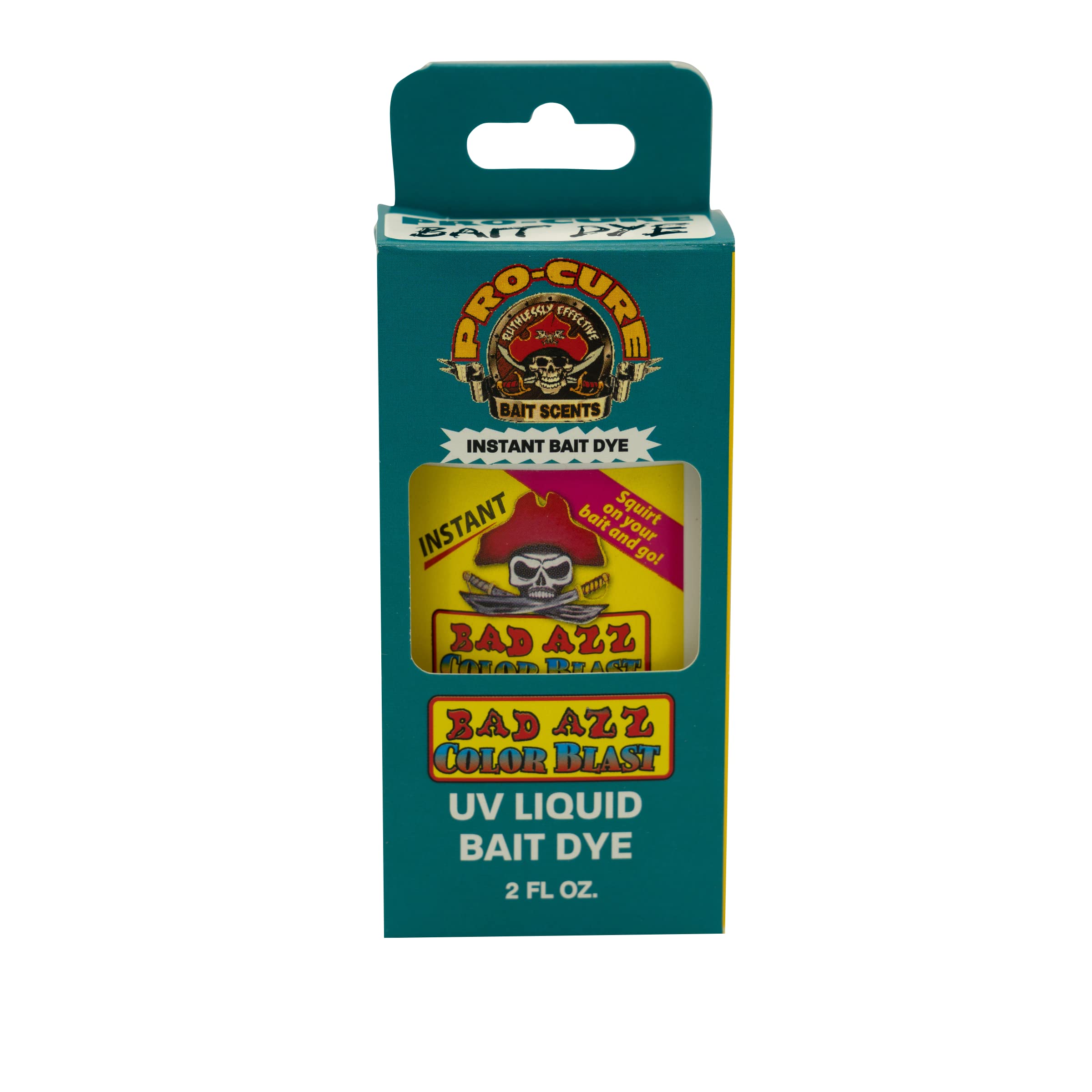 Pro-Cure Bad Azz Color Blast Liquid Bait Dye, 2 Ounce, Magenta Red/Hot Pink Fluorescent