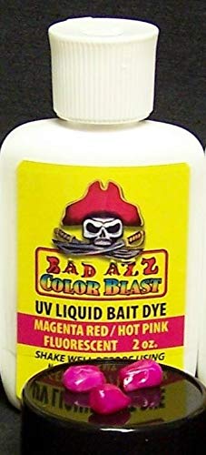 Pro-Cure Bad Azz Color Blast Liquid Bait Dye, 2 Ounce, Magenta Red/Hot Pink Fluorescent