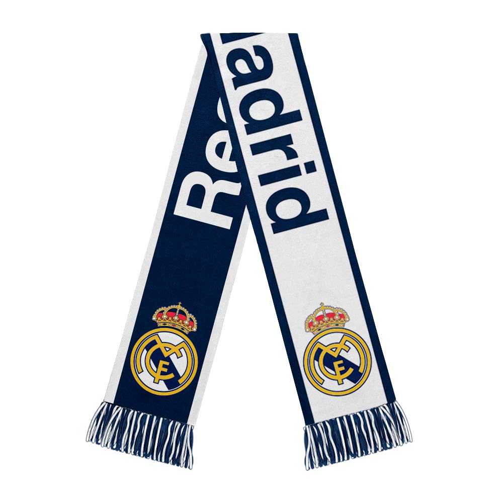 Icon Sports Official Real Madrid CF Soccer Scarf - Unisex Adult