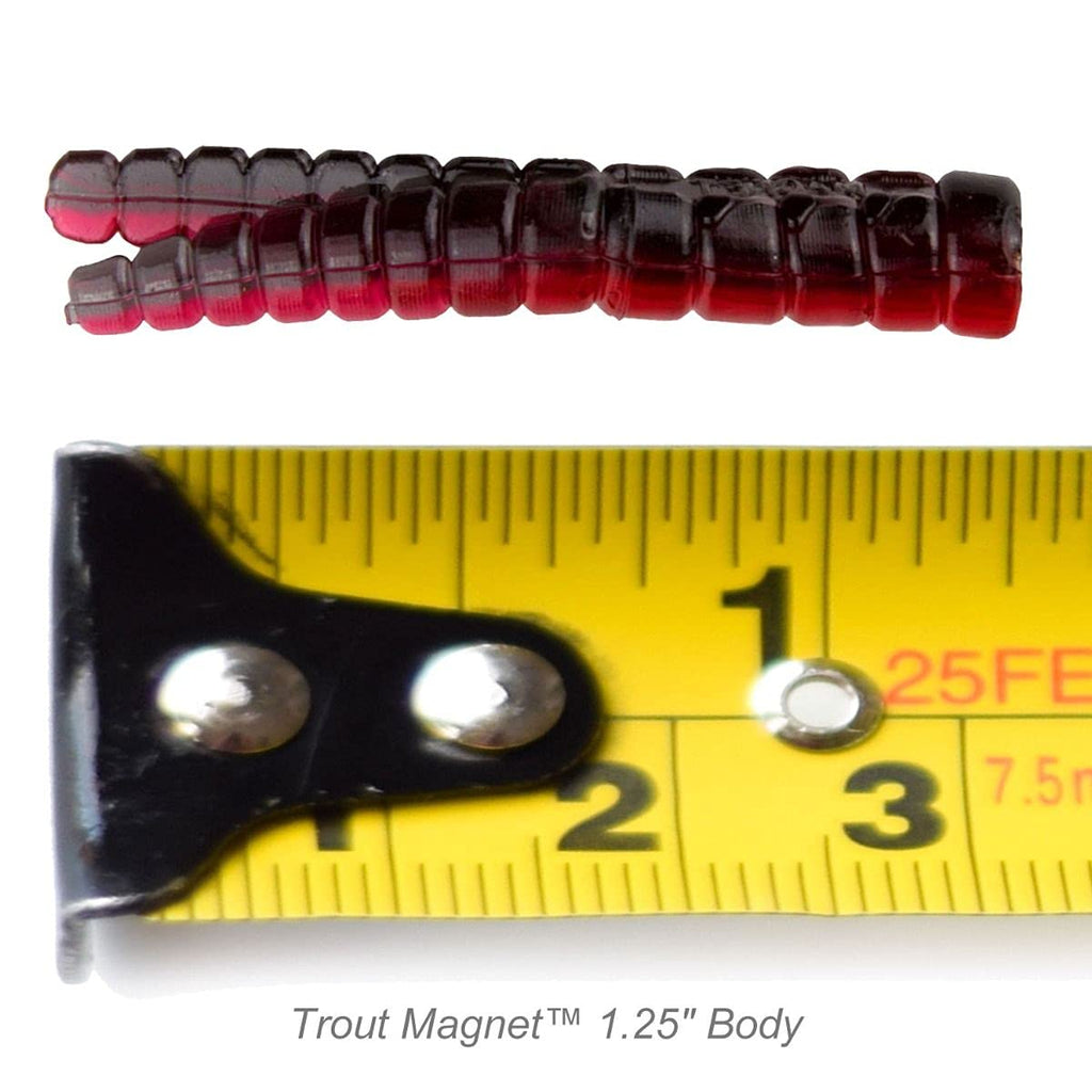 Leland's Lures Trout Magnet 50-Pack Split-Tail Grub Body Pack, Also Great for Bass and Panfish