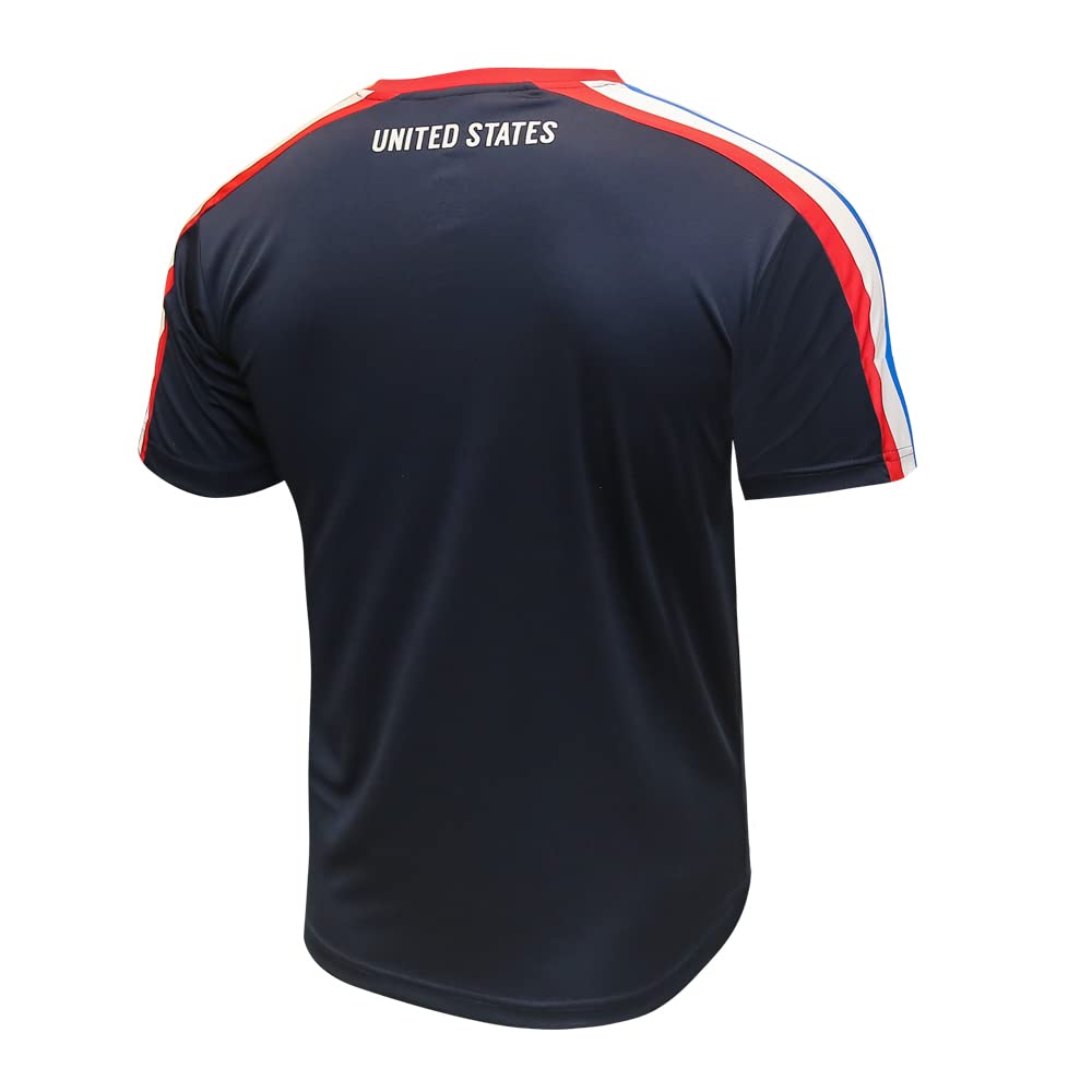 Icon Sports U.S. Soccer USMNT Adult Soccer Game Day Jersey-Inspired Shirt - All-Star, Navy, Medium