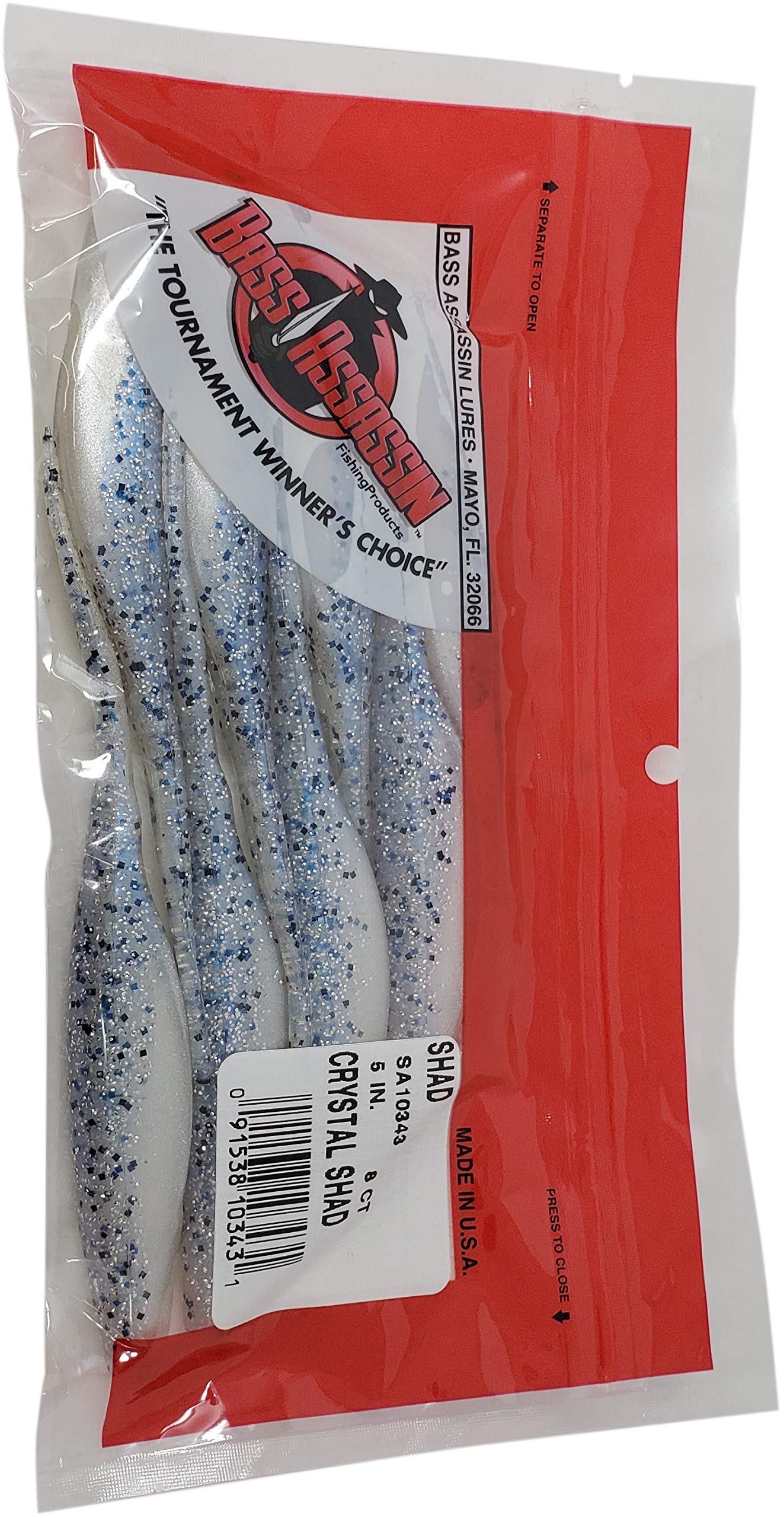 Bass Assassin Shad-8 Per Bag