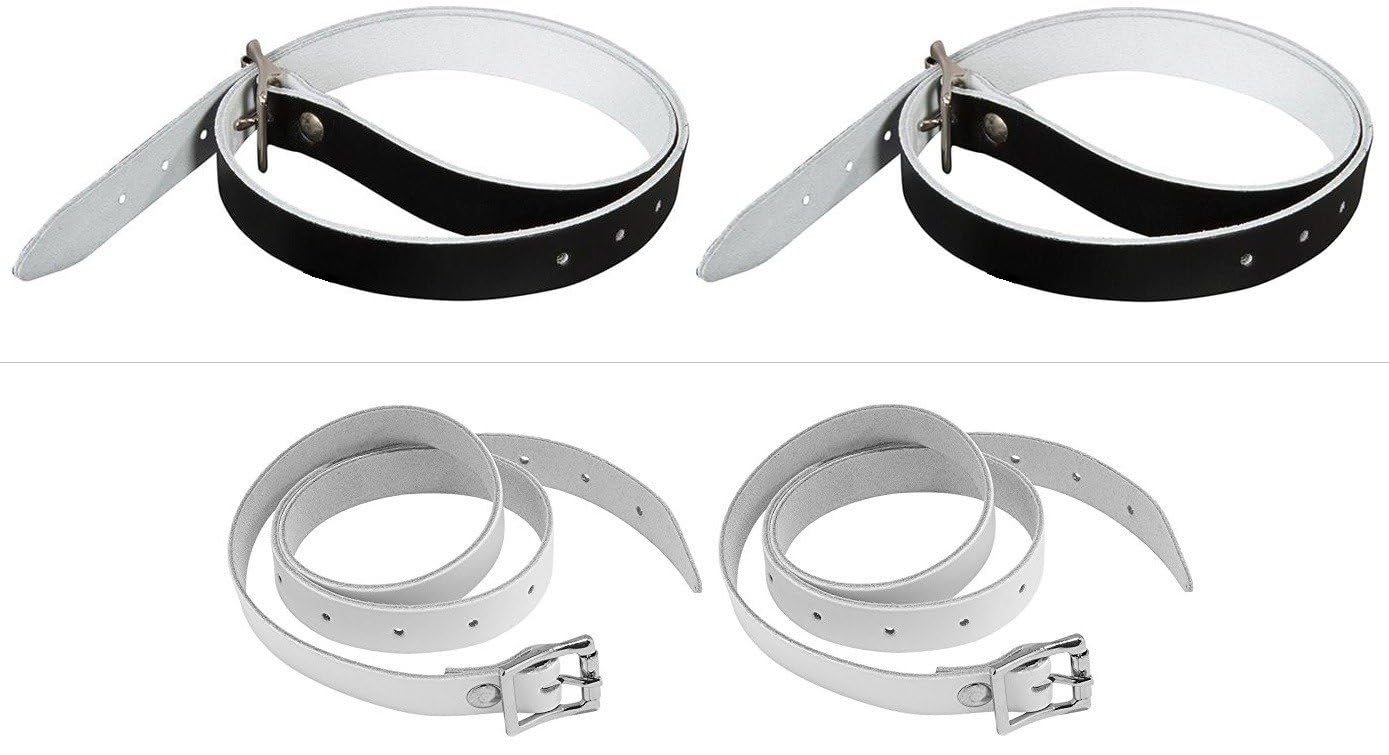 A&R Pro Series 34" Set of 2 Hockey Goalie Leg Straps, Leather w/Metal Buckle
