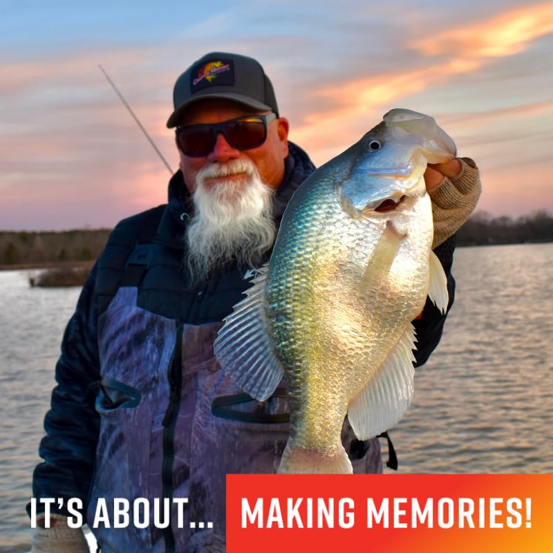 Crappie Magnet 78-Piece Kit - 64 Bodies, 2 E - Z Floats, 6 Crappie Magnet Jig Heads, 8 Double Cross Jig Heads, Freshwater Fishing Kit