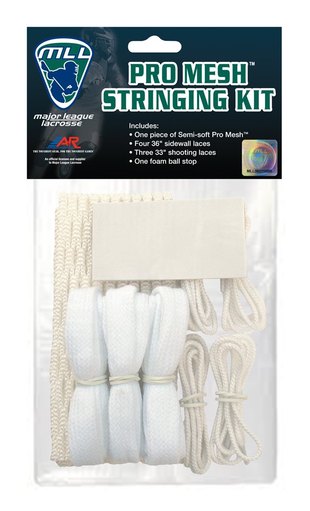 A&R Sports Major League Lacrosse Pro Mesh String Kit,White