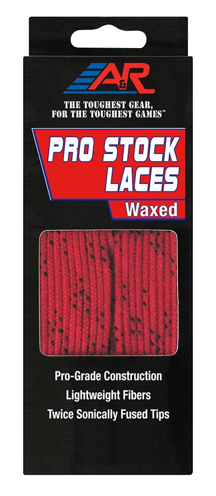 A&R Sports Pro-Stock Laces Red 84" - Waxed