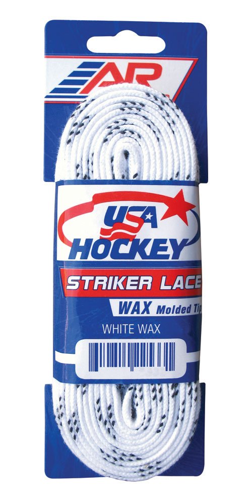 A&R Sports USA Waxed Hockey Laces, 132-Inch, White