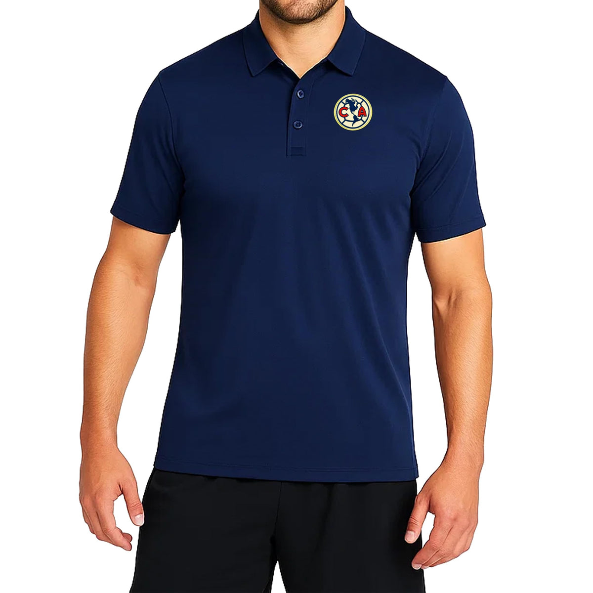 Icon Sports Officially Licensed Club América Soccer Polo Shirt - Unisex Adult - CA01PL Navy L