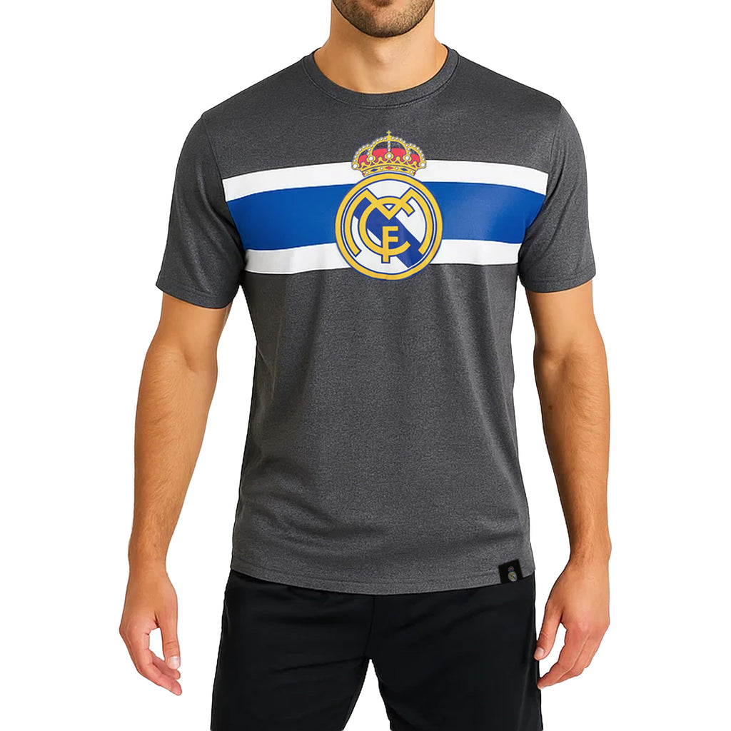 Icon Sports Officially Licensed Real Madrid Soccer T-Shirt – Official Team Jersey Style Short Sleeve Athletic Football Tee – Game Day Activewear for Fans - Medium
