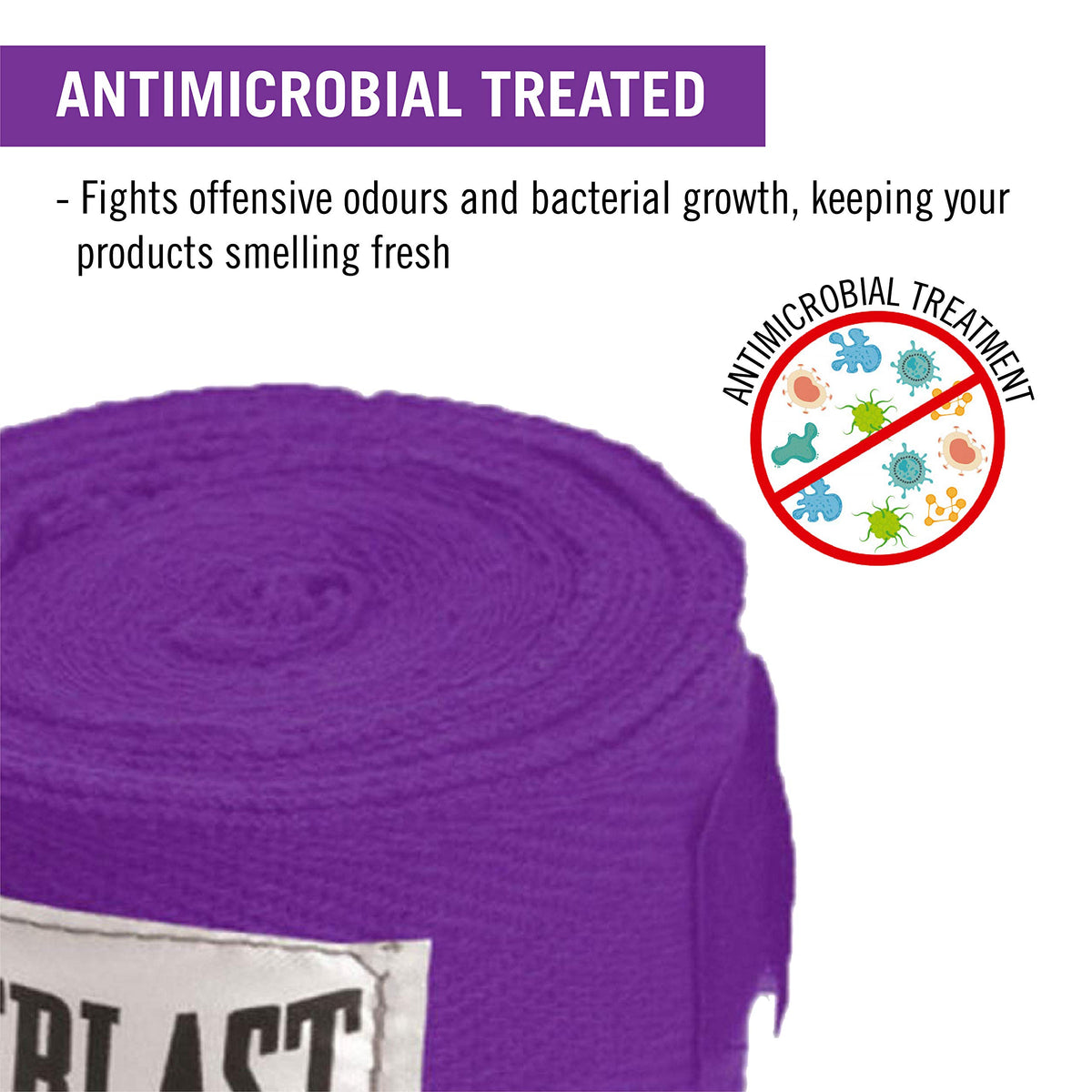 Everlast 4455PRP 120" Hand Wraps Purple 120"