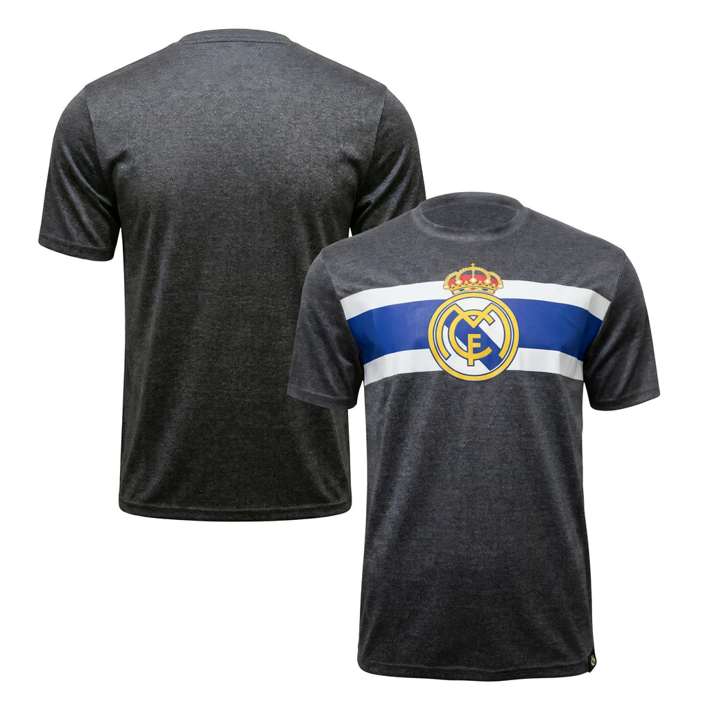 Icon Sports Officially Licensed Real Madrid Soccer T-Shirt – Official Team Jersey Style Short Sleeve Athletic Football Tee – Game Day Activewear for Fans - Medium