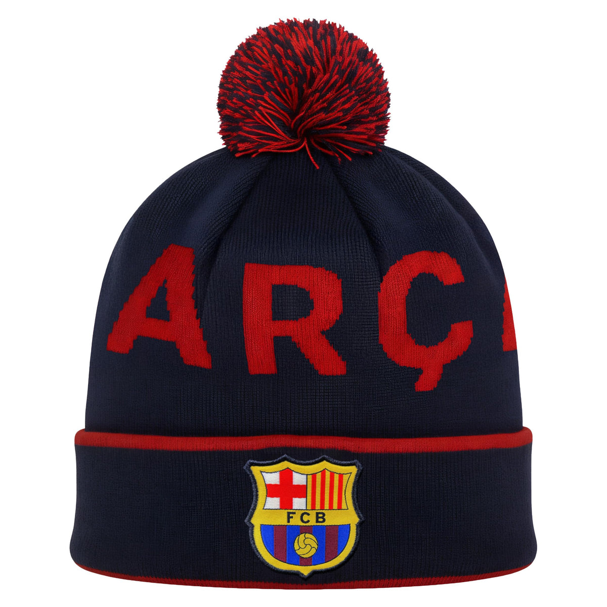 Icon Sports Officially Licensed FC Barcelona Beanie - Unisex Adult - FCB75BN Navy
