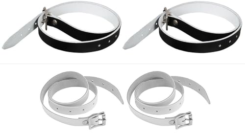 A&R Pro Series 34" Set of 2 Hockey Goalie Leg Straps, Leather w/Metal Buckle
