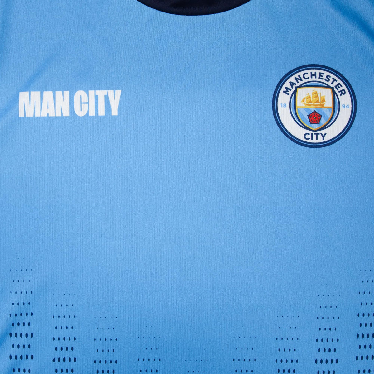 Icon Sports Manchester City FC Essential Game Day Tee - Officially Licensed Unisex Adult Short Sleeve Soccer Polyester T-Shirt Lightblue M
