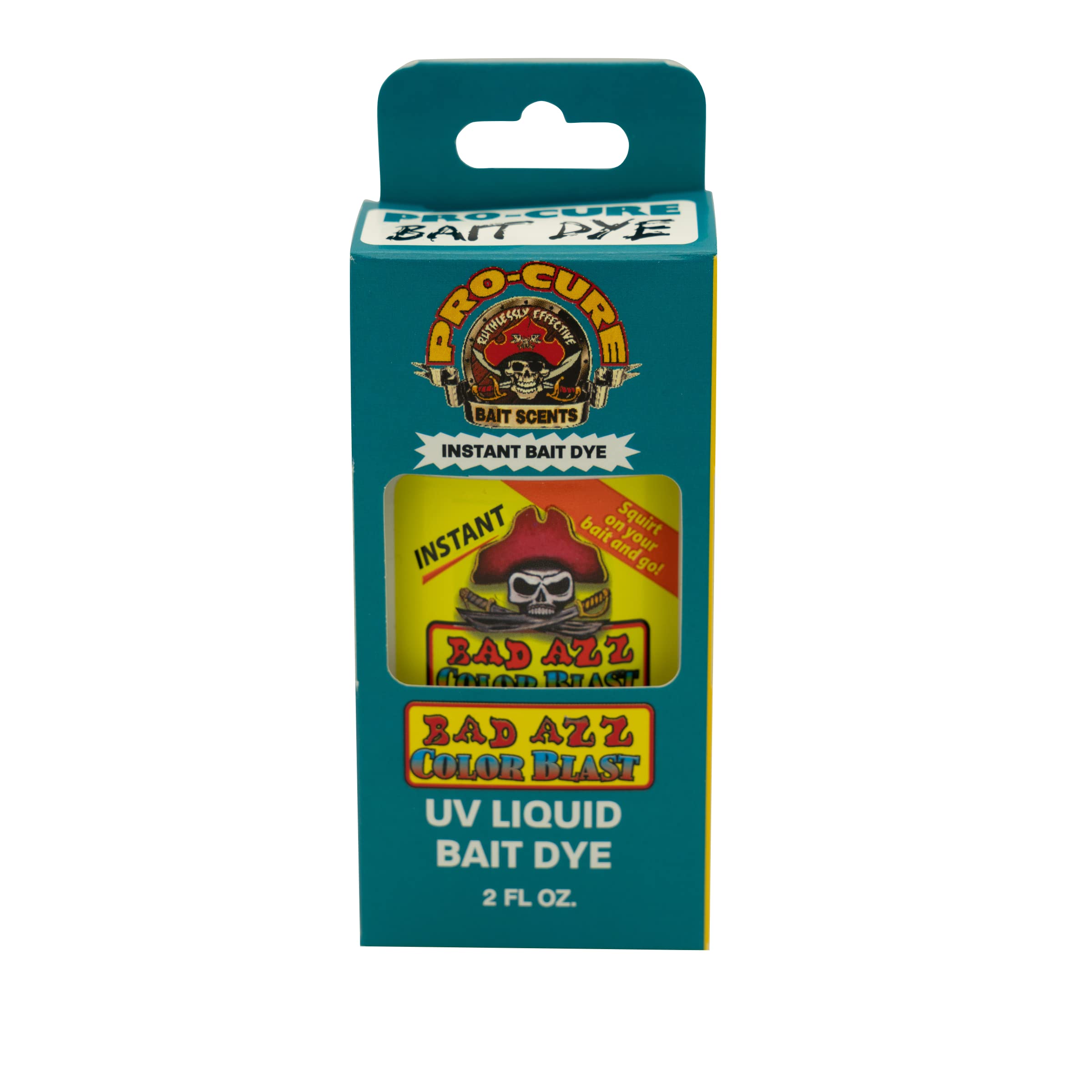 Pro-Cure Bad Azz Color Blast Liquid Bait Dye, 2 Ounce, Magenta Red/Hot Pink Fluorescent