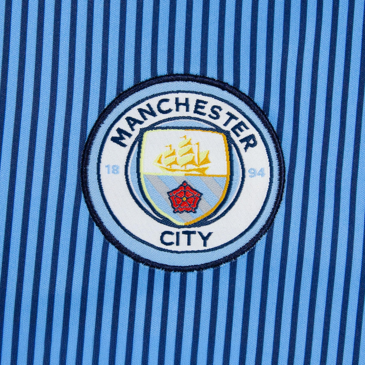 Icon Sports Manchester City FC Essential Game Day Tee - Officially Licensed Unisex Adult Short Sleeve Soccer Polyester T-Shirt Lightblue L