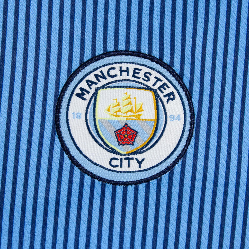 Icon Sports Manchester City FC Essential Game Day Tee - Officially Licensed Unisex Adult Short Sleeve Soccer Polyester T-Shirt Lightblue XL