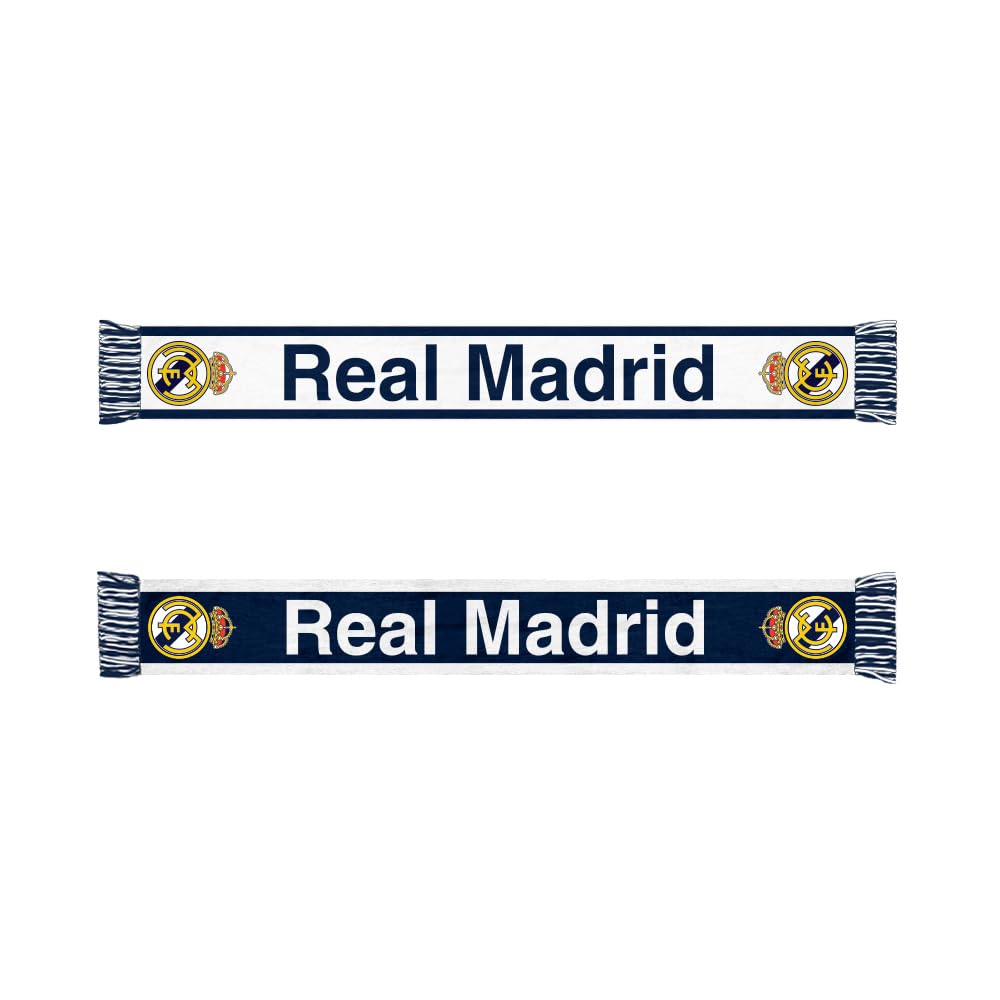 Icon Sports Official Real Madrid CF Soccer Scarf - Unisex Adult