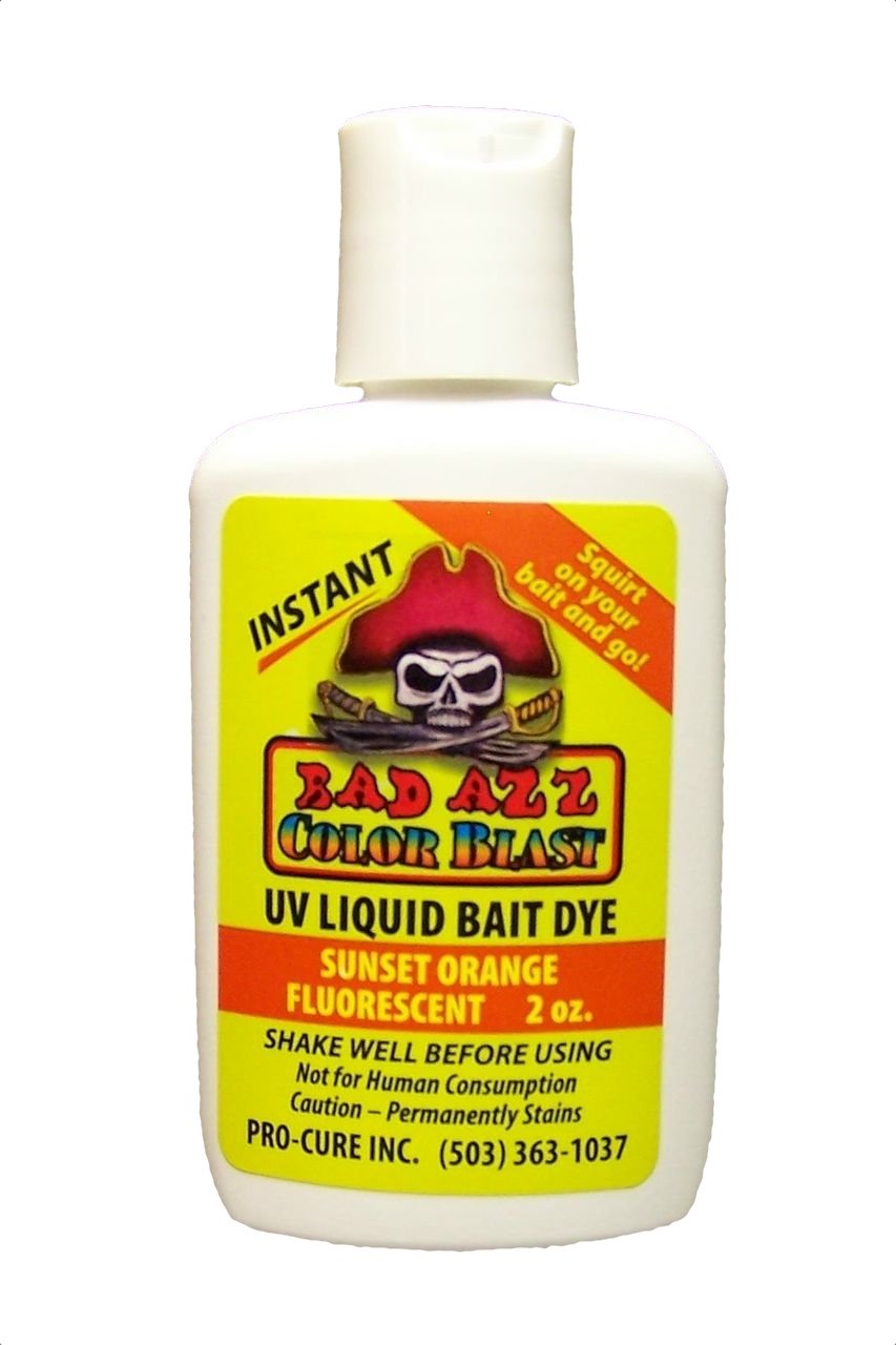 Pro-Cure Bad Azz Color Blast Liquid Bait Dye, 2 Ounce, Magenta Red/Hot Pink Fluorescent